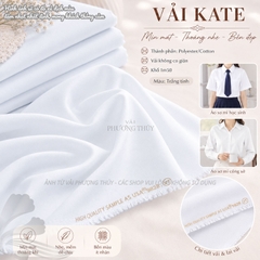 Vải kate Mỹ Phượng Thúy chuyên may sơmi khổ 1m50