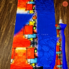 Vải áo dài in Phượng Thúy - lụa bảo anh hoa nhí, bông tà khổ 1m50