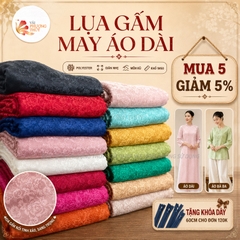 [MÀU 2] Vải lụa gấm Phượng Thúy khổ 1m50 - may áo dài đồ bộ bà ba