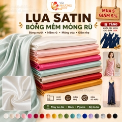 Vải lụa Satin trơn Phượng Thúy khổ 1m50