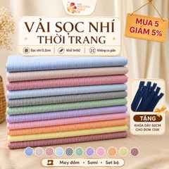 Vải kate sọc ngang Phượng Thuý khổ 1m50