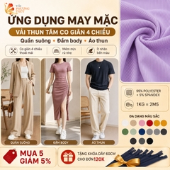 Vải thun tăm Phượng Thuý khổ vải 1m62