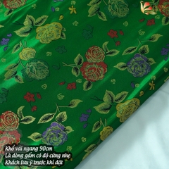 Vải gấm thêu Thượng Hải khổ 90cm | Vải may áo dài