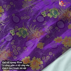 Vải gấm thêu Thượng Hải khổ 90cm | Vải may áo dài