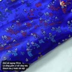 Vải gấm thêu Thượng Hải khổ 90cm | Vải may áo dài