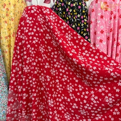 Vải Lụa nhật 100D hoa nhí Phượng Thúy khổ 1m50 | Vải may đồ bộ