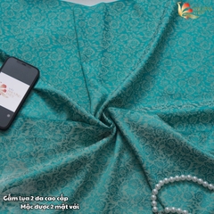 [MÀU 2] Vải lụa gấm Phượng Thúy khổ 1m50 - may áo dài đồ bộ bà ba