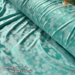 [MÀU 2] Vải lụa gấm Phượng Thúy khổ 1m50 - may áo dài đồ bộ bà ba