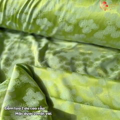 [MÀU 2] Vải lụa gấm Phượng Thúy khổ 1m50 - may áo dài đồ bộ bà ba
