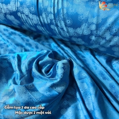 [MÀU 2] Vải lụa gấm Phượng Thúy khổ 1m50 - may áo dài đồ bộ bà ba