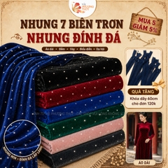 Vải Nhung 7 biên Phượng Thúy khổ 1m50