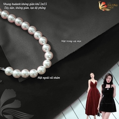 Vải Nhung cứng Budanh Phượng Thúy không giãn