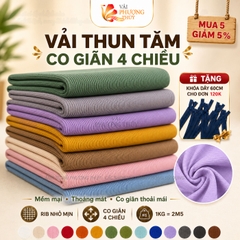 Vải thun tăm Phượng Thuý khổ vải 1m62