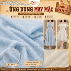 Vải voan lông vũ Phượng Thúy khổ 1m50