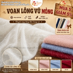 Vải voan lông vũ Phượng Thúy khổ 1m50