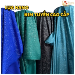 Vải lụa nano kim tuyến Phượng Thúy khổ 1m50
