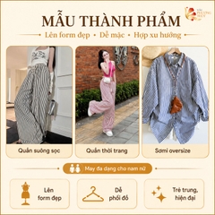 Vải xốp kẻ sọc Phượng Thúy khổ 1m50