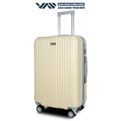 VALI DU LỊCH VALINY NHỰA ABS+PC VNY02 SIZE 20/24 MÀU TRẮNG KEM