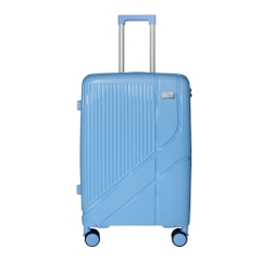 VALI DU LỊCH VALINY VNY01 NHỰA PP CAO CẤP SIZE 20/24 MÀU XÁM BẠC
