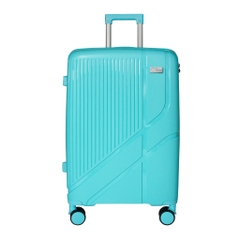 VALI DU LỊCH VALINY VNY01 NHỰA PP CAO CẤP SIZE 20/24 MÀU XÁM BẠC