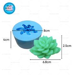 Khuôn Silicon - Sen Đá Nở - 7.2x4.5cm - Cánh Nhọn