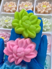 [10 cup] Khuôn Silicon - Cup Set 5cm - M41 - Hoa Sen Nở