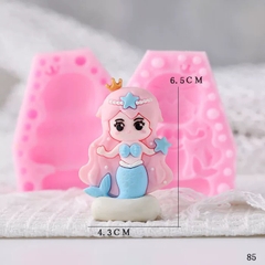 Khuôn Silicon - Biển Tiên Cá 2 Mảnh Đứng 6.5cm