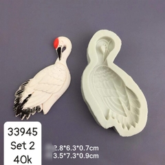 Khuôn Silicon - Động Vật - Chim Hạc - Cò Set 2
