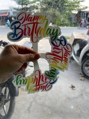 Set Cắm Giấy Hoạt Hình Phụ Kiện Trang Trí Bánh - CHỮ LỚN HAPPY BIRTHDAY 50 THẺ