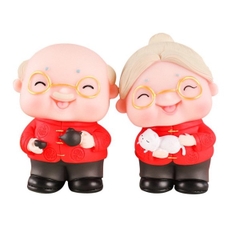 Tượng Ông Bà - PKD - Bà Ôm Mèo- BÀ ÁO ĐỎ
