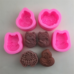 Khuôn Silicon - Động Vật - Mèo Thần Tài Cá