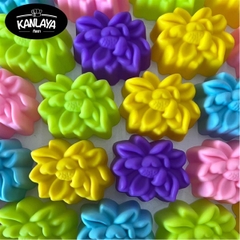 [10 cup] Khuôn Silicon - Cup Set 5cm - M41 - Hoa Sen Nở