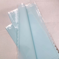 Giấy Bó Hoa Gói Hoa Viền Ren 20 Tờ Sấp - Xanh Baby