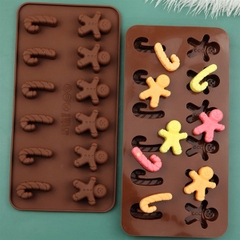 Khuôn Silicon - Noel - Vĩ 6 Người 6 Gậy 12c