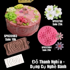 Khuôn Silicon - Viền VN - 17x8cm - Vn19 - Hoa Hồng