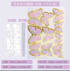 Bươm Bướm Trang Trí - PKD - Set 10 - Bướm Giấy Hồng