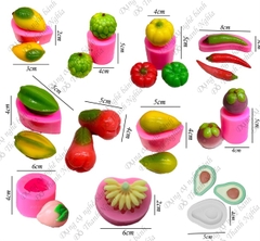 Khuôn Silicon - Trái Cây - Set 11 Khuôn Trái Cây Đủ Loại