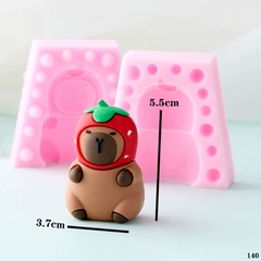 Khuôn Silicon - Động Vật - Capybara 2 Mảnh Trái Dâu
