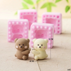 Khuôn Silicon - Động Vật - Set 2 Gấu Ngồi 2 Mảnh 5cm
