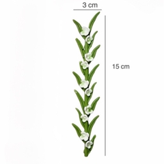 Khuôn Silicon - Lá Bụi Cỏ Viền - Viền Cỏ Dài Kèm Hoa 15cm