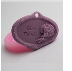 Khuôn Silicon - Chữ Give Thanks - Kèm Hoa