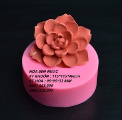 Khuôn Silicon - Hoa Sen Thái Nở - 10.5cm - Nụ Hồng