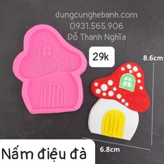 Khuôn Silicon - Rau Củ - Nấm - Ngôi Nhà 8.6cm