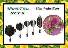 Kim 3D Inox - Bộ 5 - Mẫu 09 Hoa Mẫu Đơn