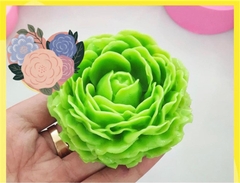 Khuôn Silicon - Hoa Hồng Lai - Mẫu Đơn - 9cm