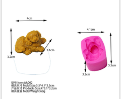 Khuôn Silicon - Động Vật - Chó Nhỏ - Chó Nằm - 4cm
