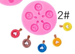 Khuôn Silicon - Cây Kem #2 Tim Tròn 4c