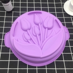 Khuôn Silicon - Hoa Tulip - 29cm - ĐẾ Chùm