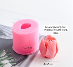 Khuôn Silicon - Hoa Tulip - SL95 - Set 2 - 4.3-4.6cm