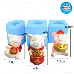 Khuôn Silicon - Động Vật - Heo Set 3